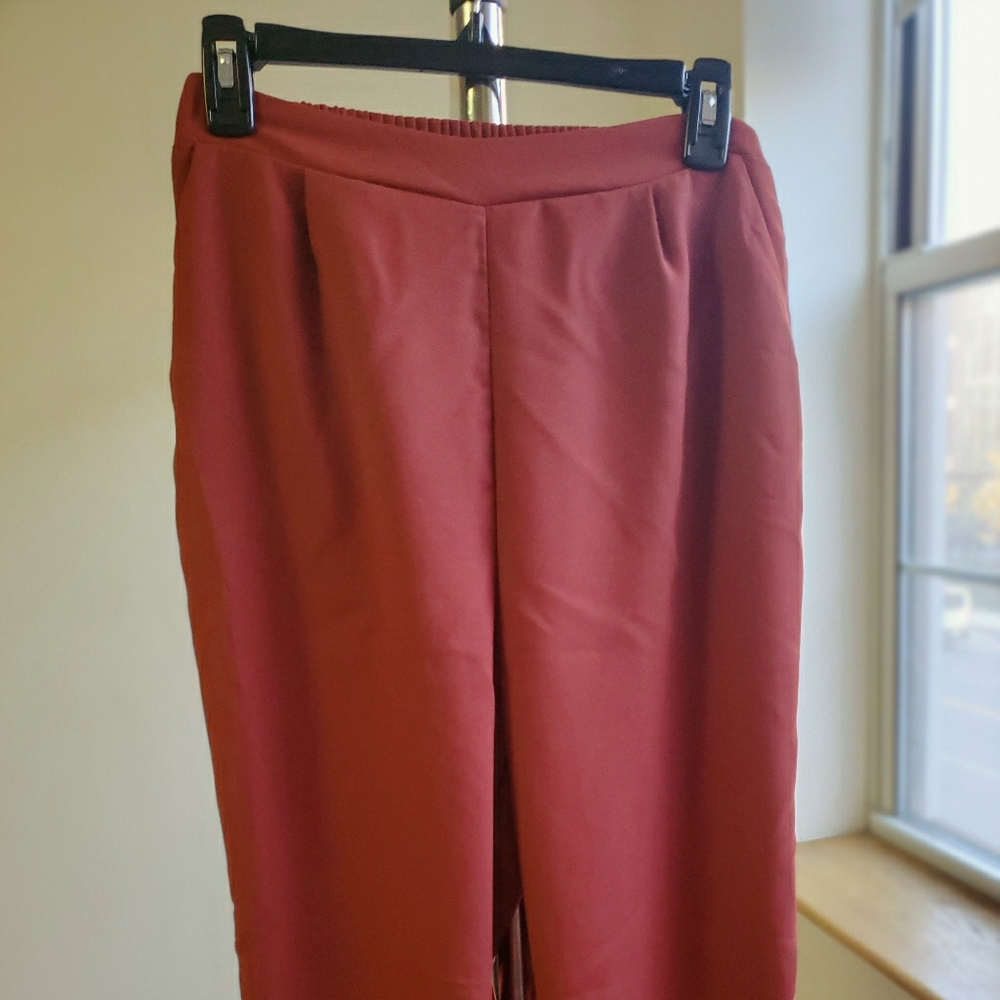 Deep orange pants